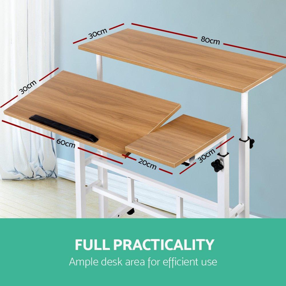 Mobile Computer Lifting Foldable Standing Desk Bedroom Bedside Desk Single Small Table - Pacisia