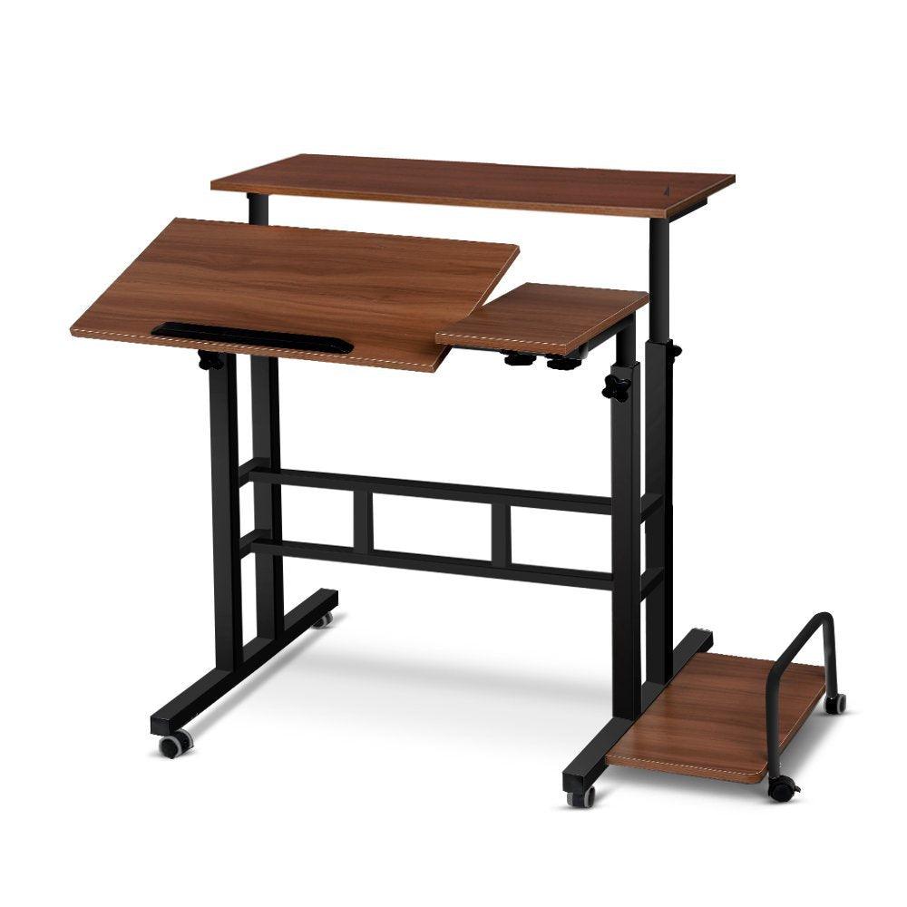 Mobile Computer Lifting Foldable Standing Desk Bedroom Bedside Desk Single Small Table - Pacisia
