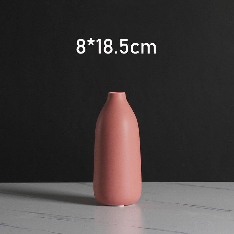 Modern And Simple Ceramic Small Vase With Dried Flowers And Creative Soft Decoration - Pacisia