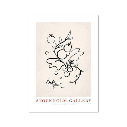 Modern Framed and Frameless Decorative Canvas Wall Art - Minimalist Floral Designs - Pacisia