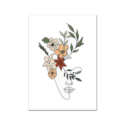 Modern Framed and Frameless Decorative Canvas Wall Art - Minimalist Floral Designs - Pacisia
