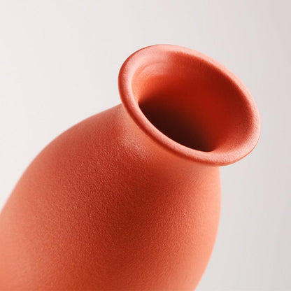 Modern Minimalist Frosted Solid Color Stoneware Vase - Pacisia
