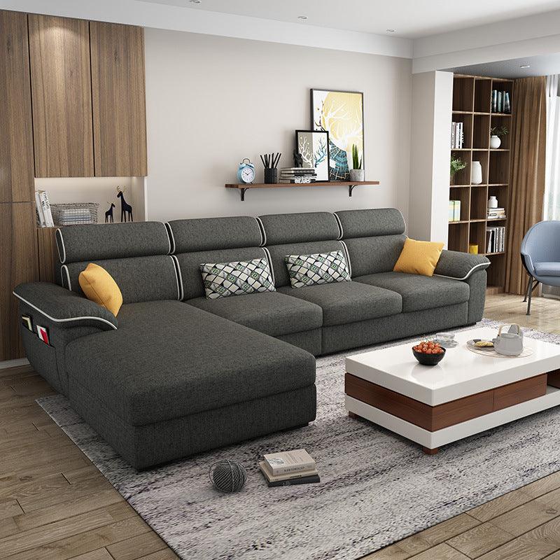 Modern Minimalist Technology Fabric Sofa Corner Living Room - Pacisia