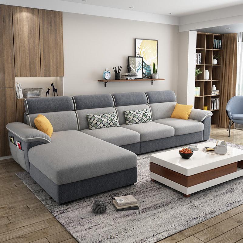 Modern Minimalist Technology Fabric Sofa Corner Living Room - Pacisia