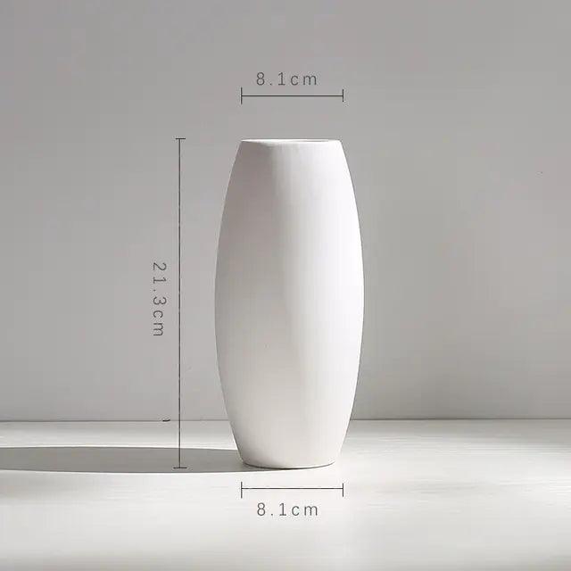 Modern Minimalist White Hemp Rope Ceramic Vase - Pacisia