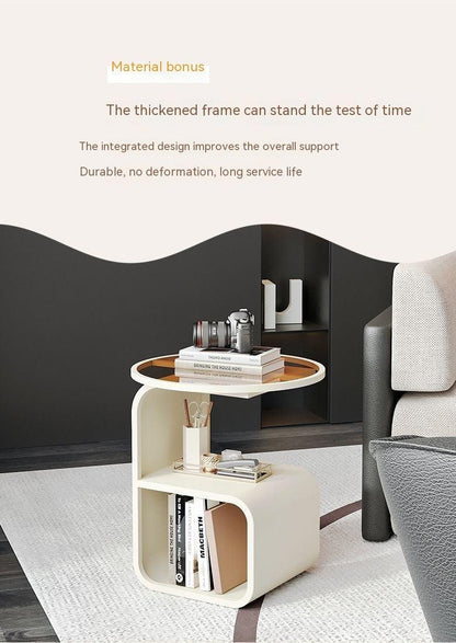 Modern Round Tempered Glass Sofa Side Table - Pacisia