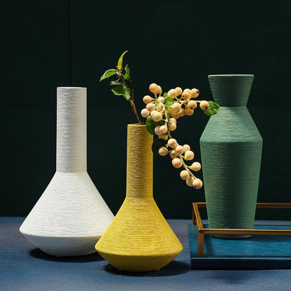 Morandi Ceramic Vase Decoration Living Room Flower Arrangement - Pacisia
