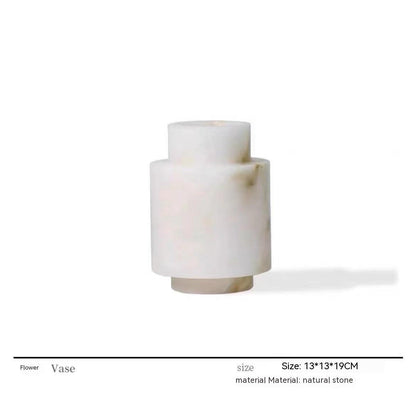 Natural Marble Marble Flowerpot And Flower Vase Creative Ornaments - Pacisia