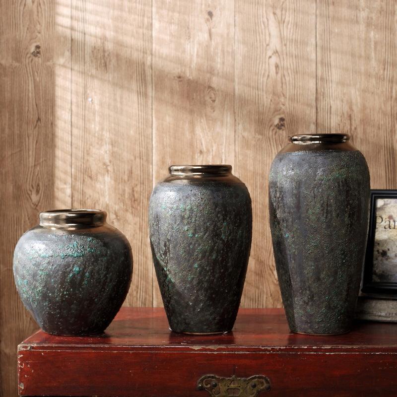 New Chinese Bronze Minimalist Stoneware Vase - Pacisia