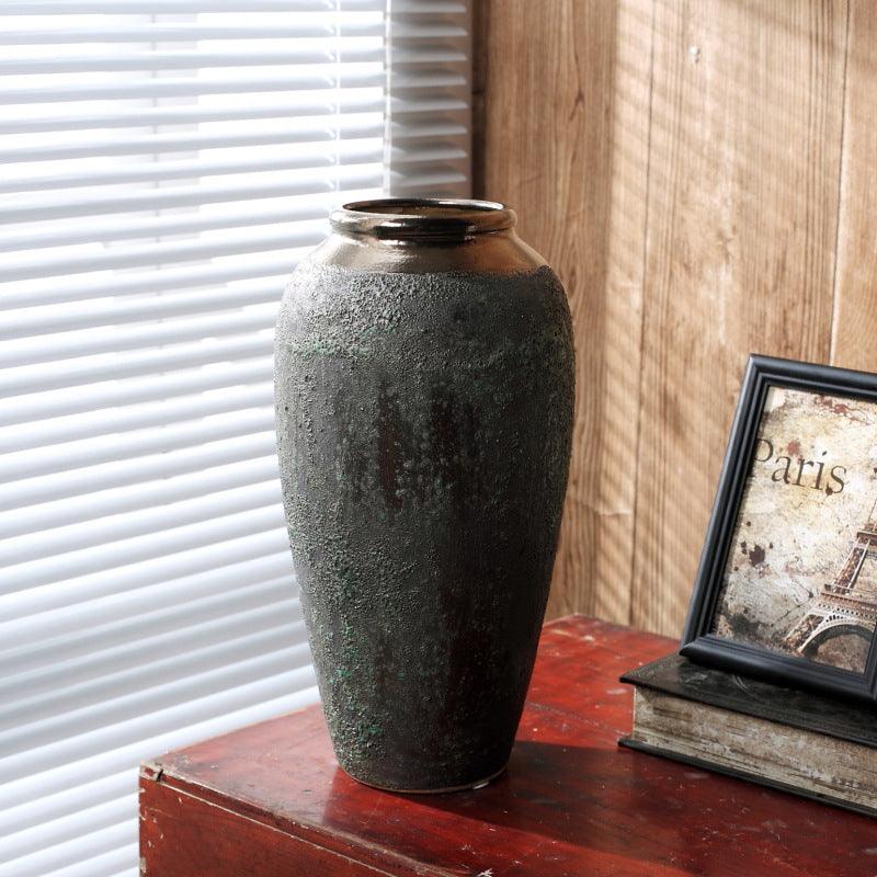 New Chinese Bronze Minimalist Stoneware Vase - Pacisia