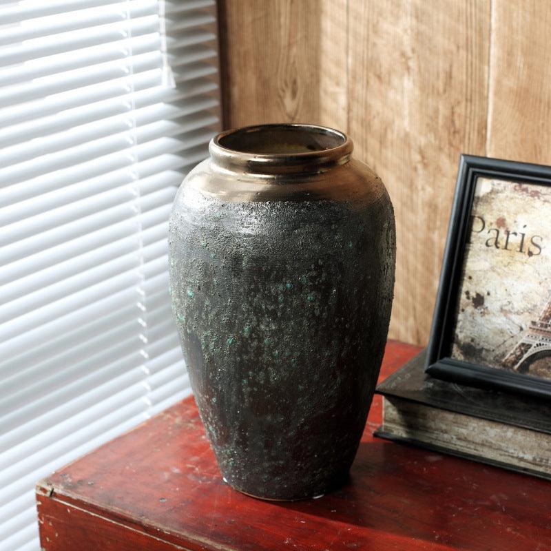 New Chinese Bronze Minimalist Stoneware Vase - Pacisia