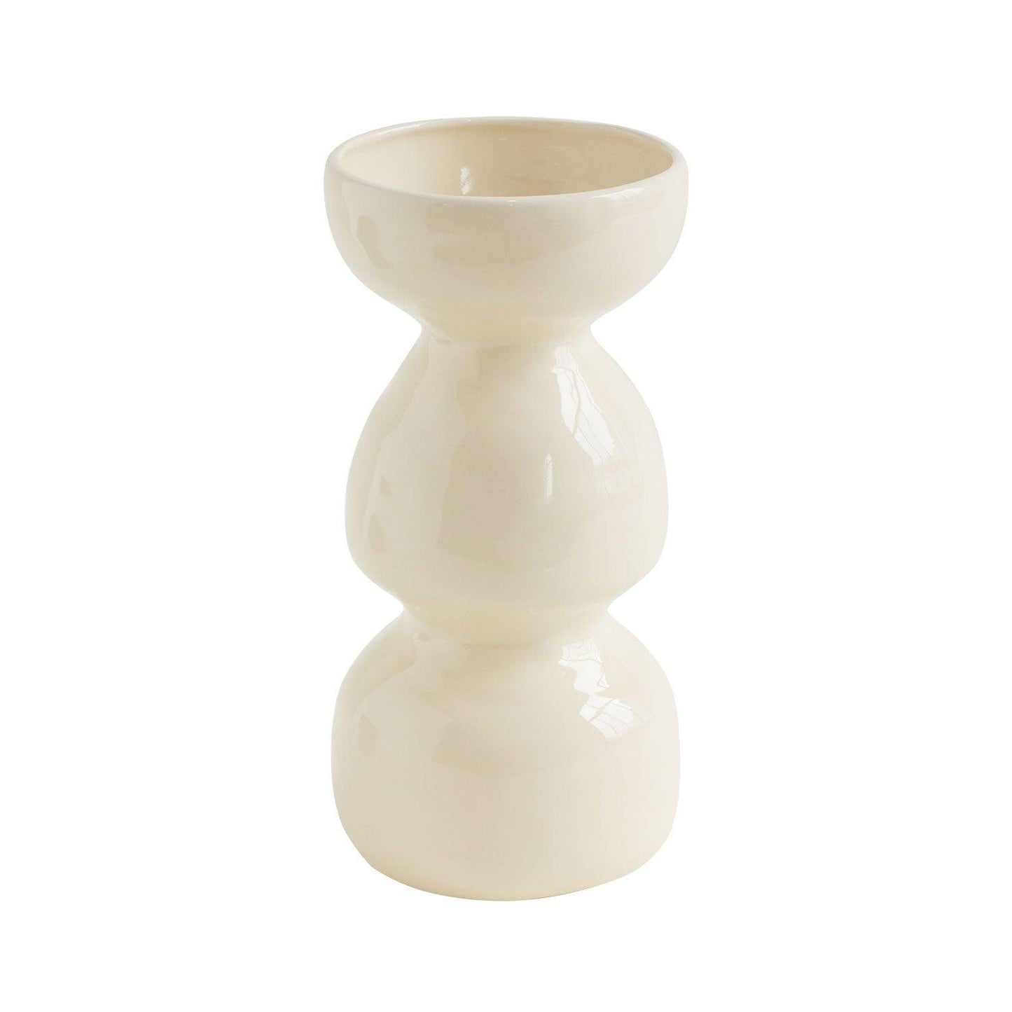 New Color Cream Wave Vase Lovely Ceramics - Pacisia