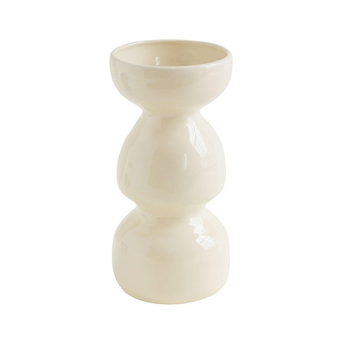 New Color Cream Wave Vase Lovely Ceramics - Pacisia