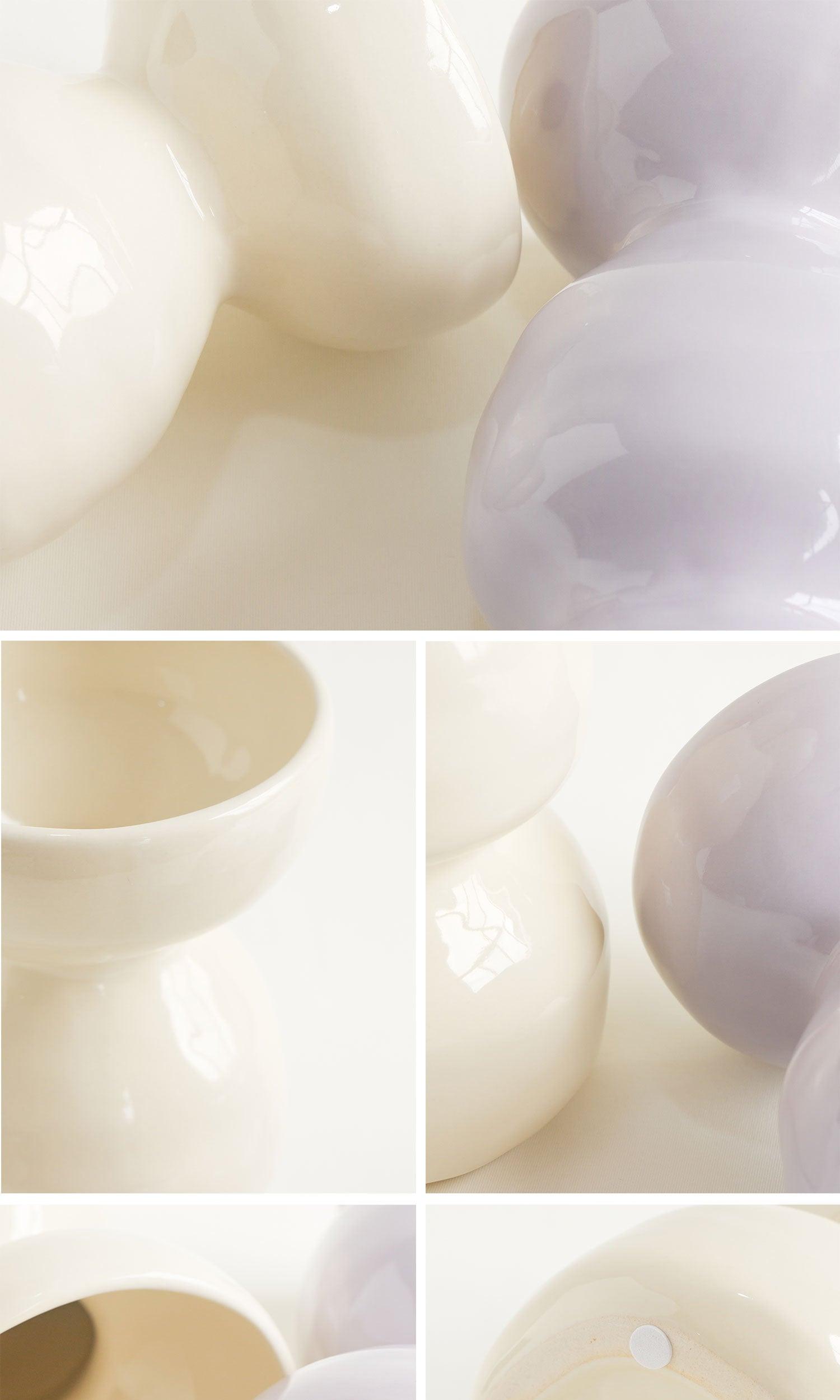 New Color Cream Wave Vase Lovely Ceramics - Pacisia