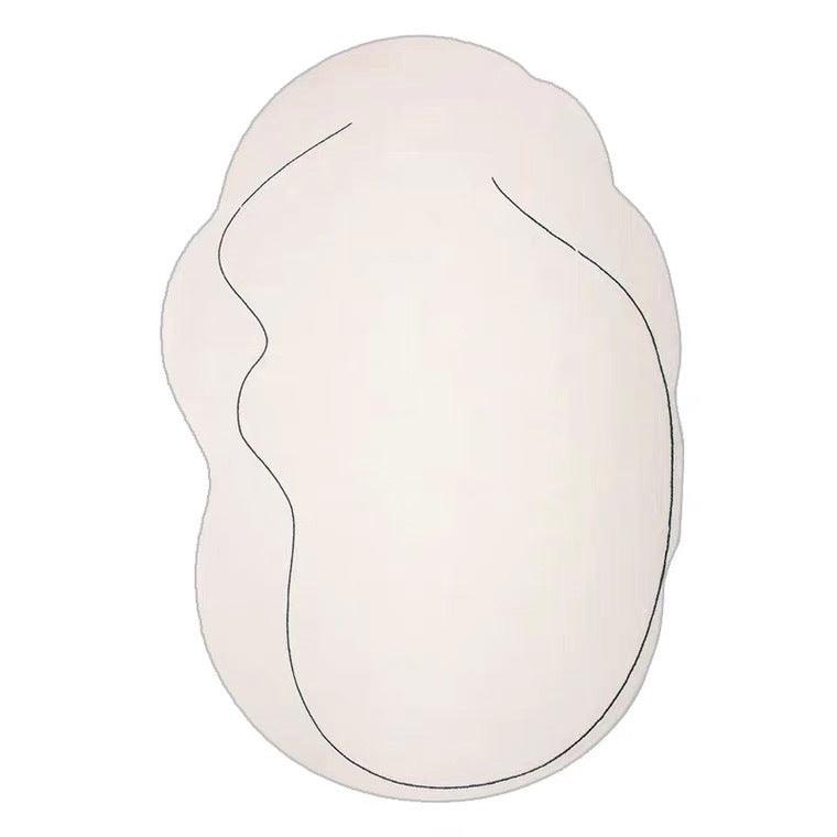 New Style Cloud White Round Irregular Shaped Carpet - Pacisia