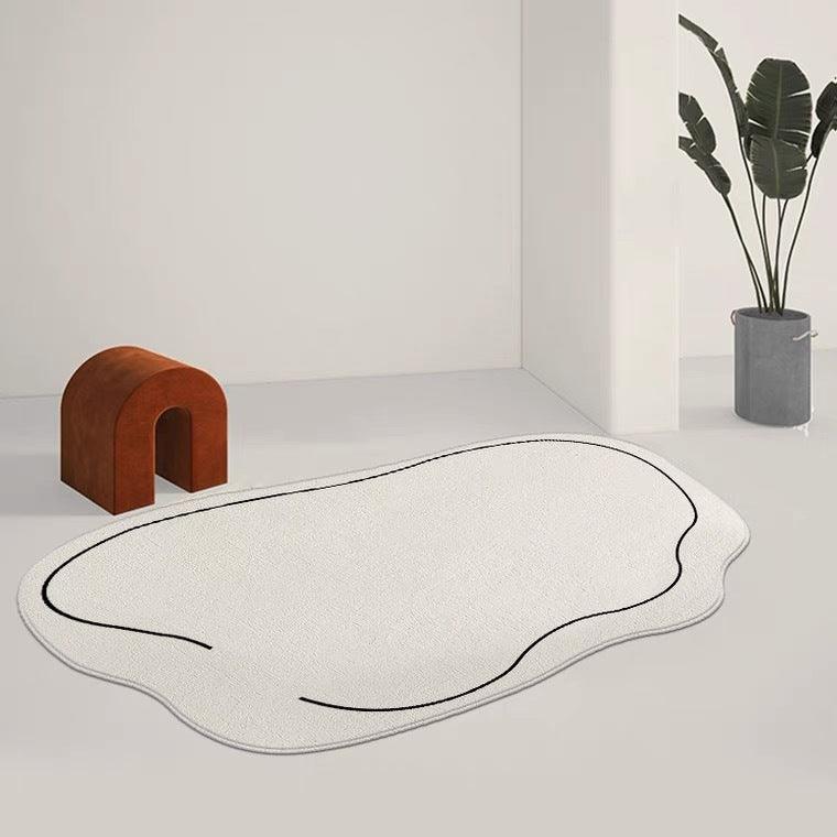New Style Cloud White Round Irregular Shaped Carpet - Pacisia