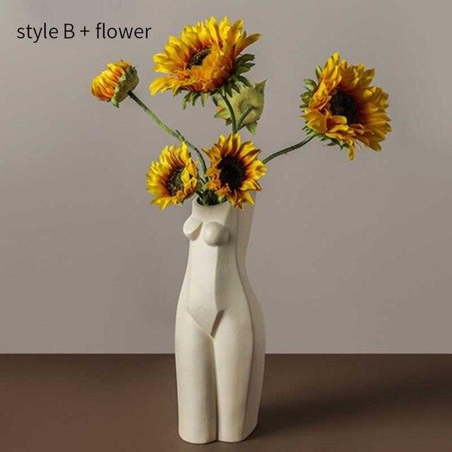 Nordic Abstract Creative Human Geometric Vase - Pacisia
