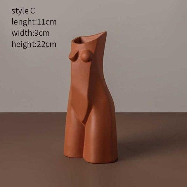Nordic Abstract Creative Human Geometric Vase - Pacisia
