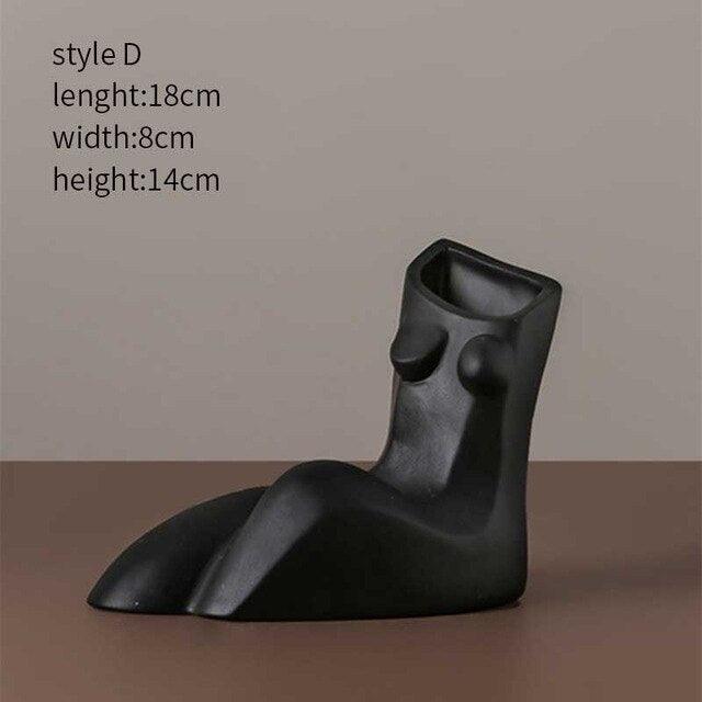 Nordic Abstract Creative Human Geometric Vase - Pacisia