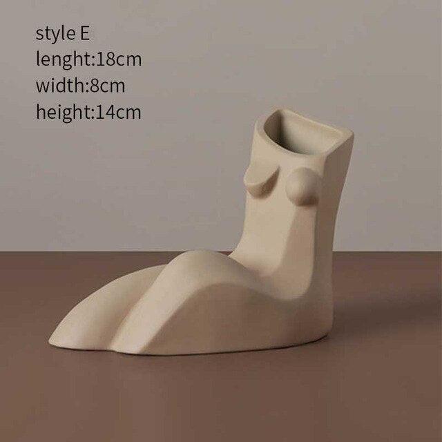 Nordic Abstract Creative Human Geometric Vase - Pacisia
