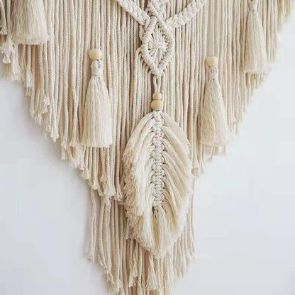 Nordic Bohemian Lace Fringe Handwoven Tapestry - Pacisia
