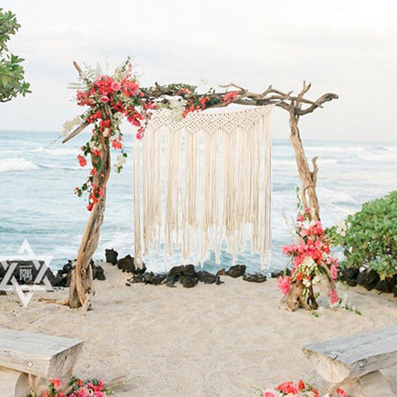 Nordic Boho Wedding Tassel Tapestry - Pacisia
