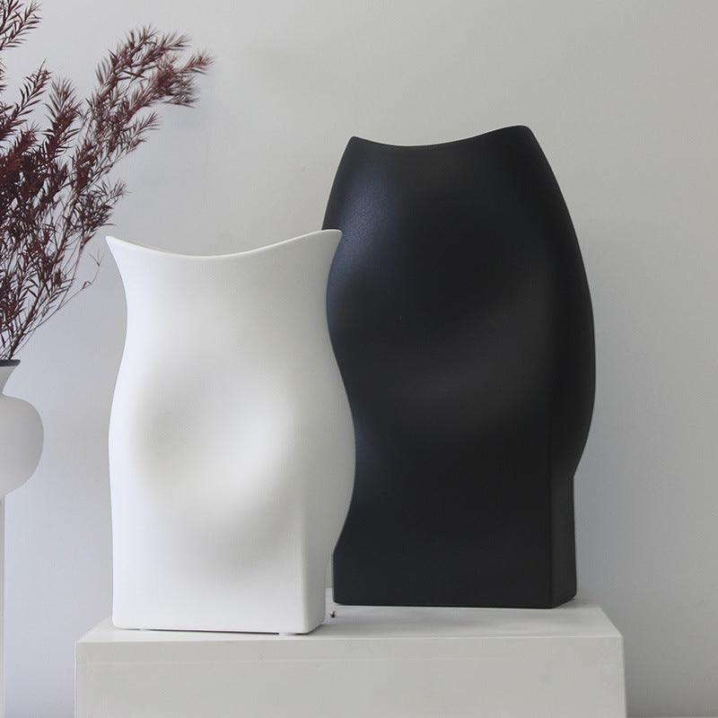 Nordic Ceramic Simple Frosted Creative Living Room Decoration Vase - Pacisia