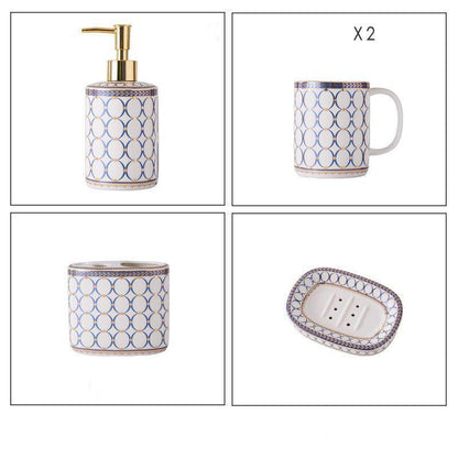 Nordic Creative Ceramic Bathroom Five-piece Bathroom Toilet Set - Pacisia