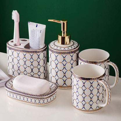 Nordic Creative Ceramic Bathroom Five-piece Bathroom Toilet Set - Pacisia