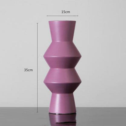 Nordic Creative Simple Morandi Color Ceramic Vase Ornament - Pacisia