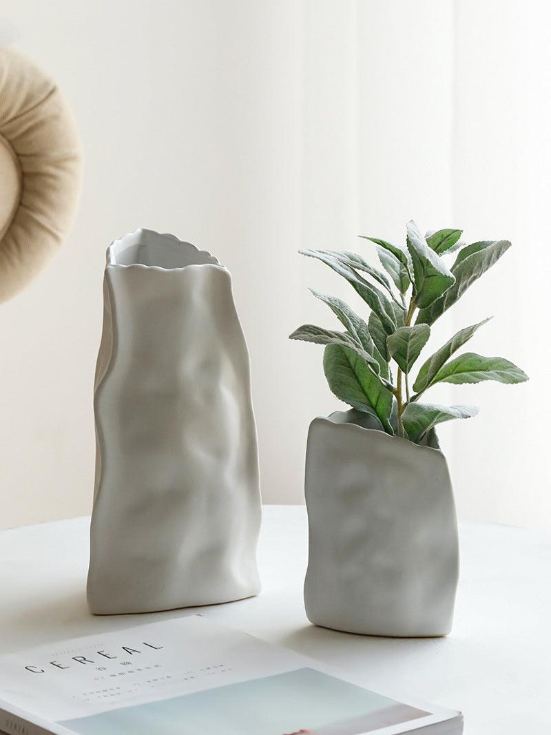 Nordic Irregular Art Ceramic Vase Decoration Living Room - Pacisia