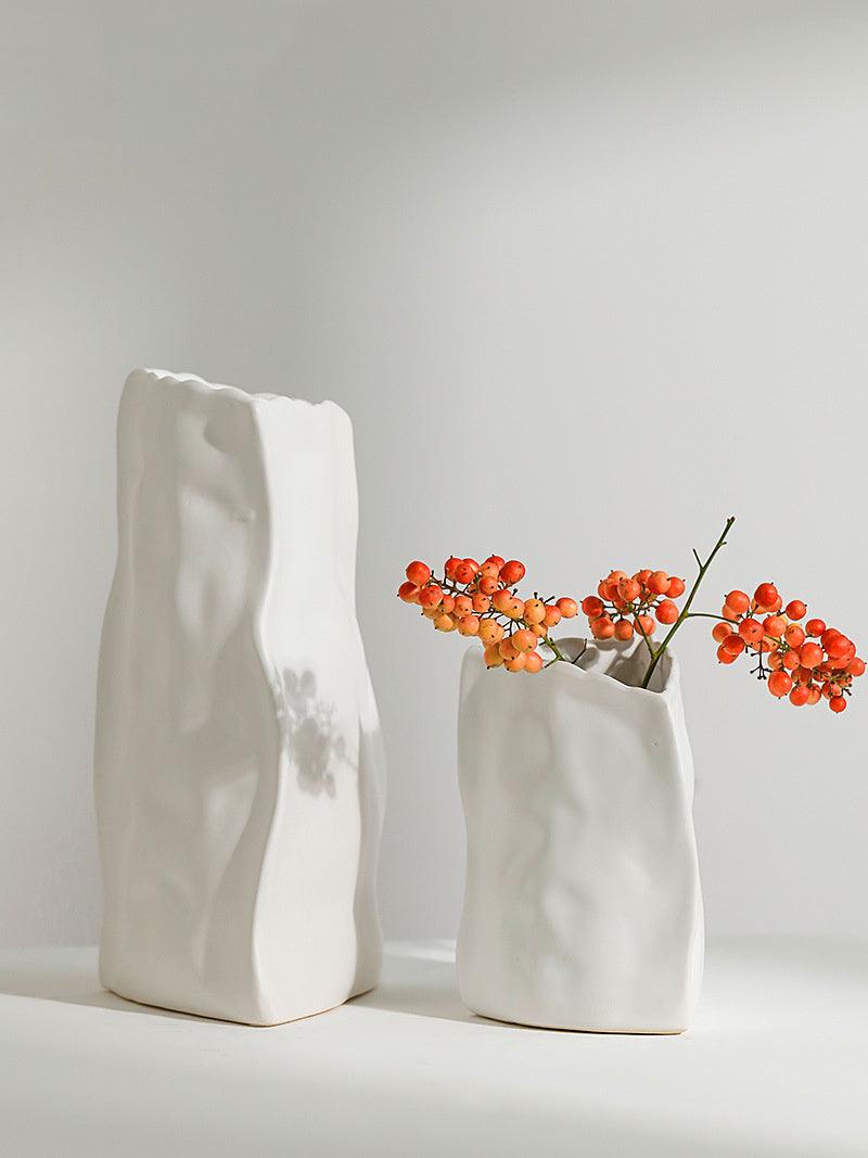 Nordic Irregular Art Ceramic Vase Decoration Living Room - Pacisia