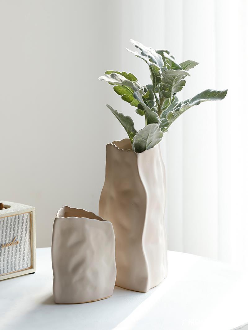 Nordic Irregular Art Ceramic Vase Decoration Living Room - Pacisia