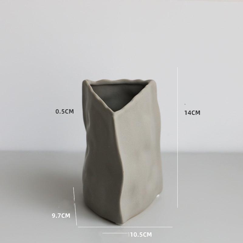 Nordic Irregular Art Ceramic Vase Decoration Living Room - Pacisia