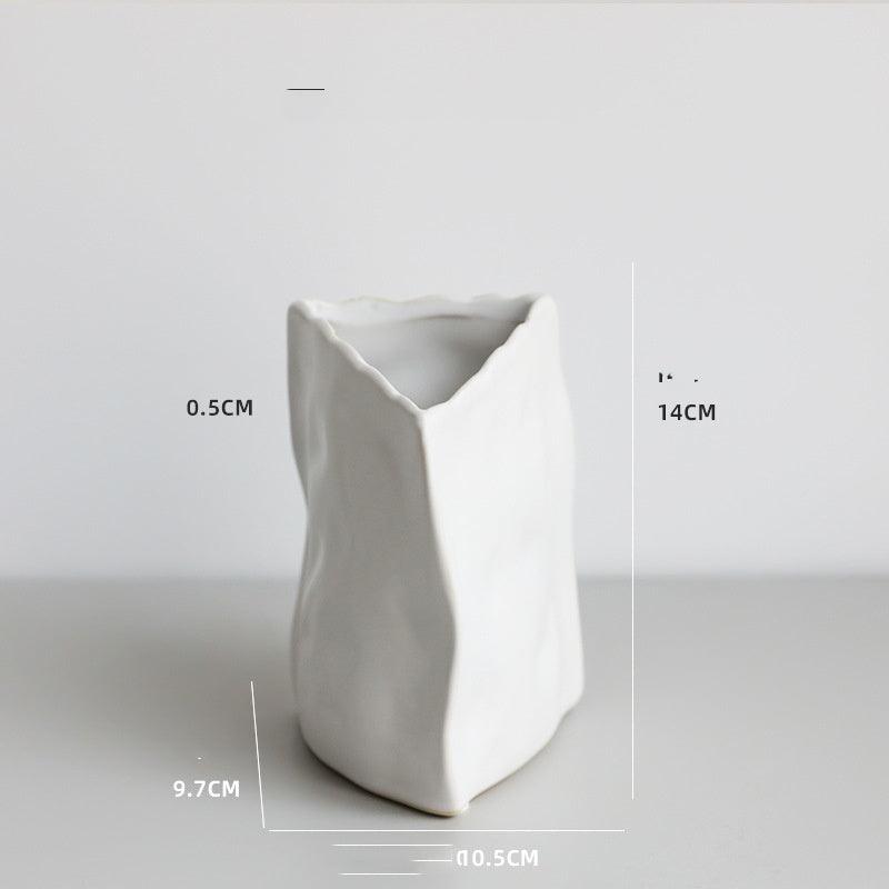 Nordic Irregular Art Ceramic Vase Decoration Living Room - Pacisia