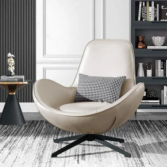 Nordic leather chair, office black metal leg pad design, relaxing armchair, industrial indoor Silla salon, bedroom furniture - Pacisia