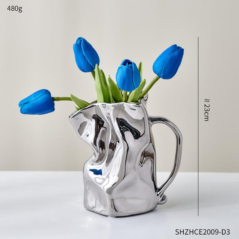 Nordic Luxury Electroplated Ceramic Vase Ornaments - Pacisia