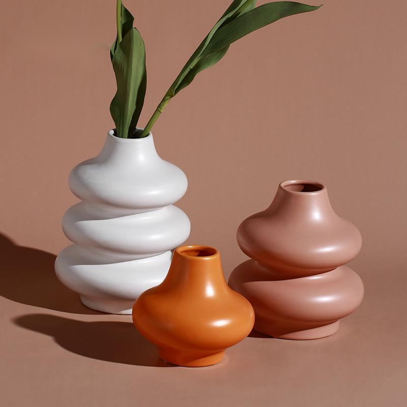 Nordic Minimalist Desktop Floral Home Ceramic Vase - Pacisia
