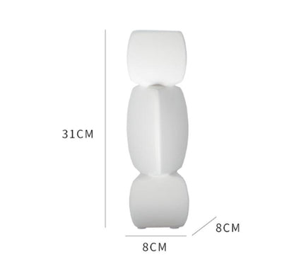 Nordic Minimalist Line White Ceramic Dried Flower Vase - Pacisia