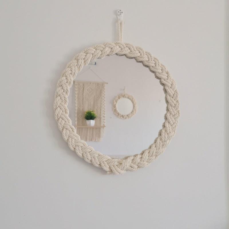 Nordic Mirror Handmade Tapestry Makeup Mirror Bedside - Pacisia