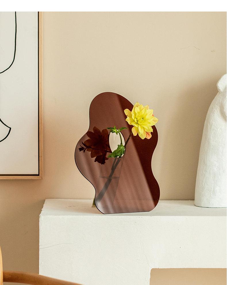 Nordic Modern Acrylic Creative Vase Floral Simple Flower Arrangement Porch Living Room Art - Pacisia