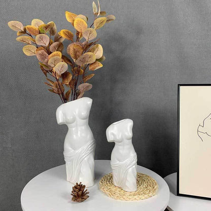 Nordic Modern Ceramic Crafts Creative Ornament Bust Vase - Pacisia