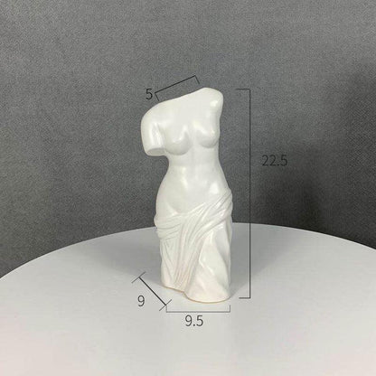 Nordic Modern Ceramic Crafts Creative Ornament Bust Vase - Pacisia