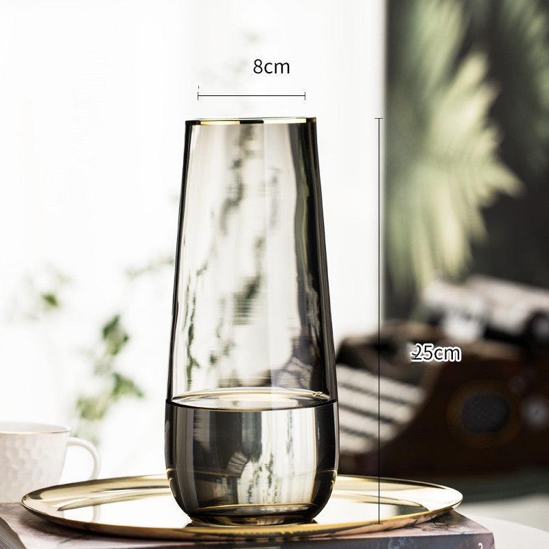 Nordic Modern Minimalist Countertop Living Room Dining Table Light Luxury Glass Vase - Pacisia