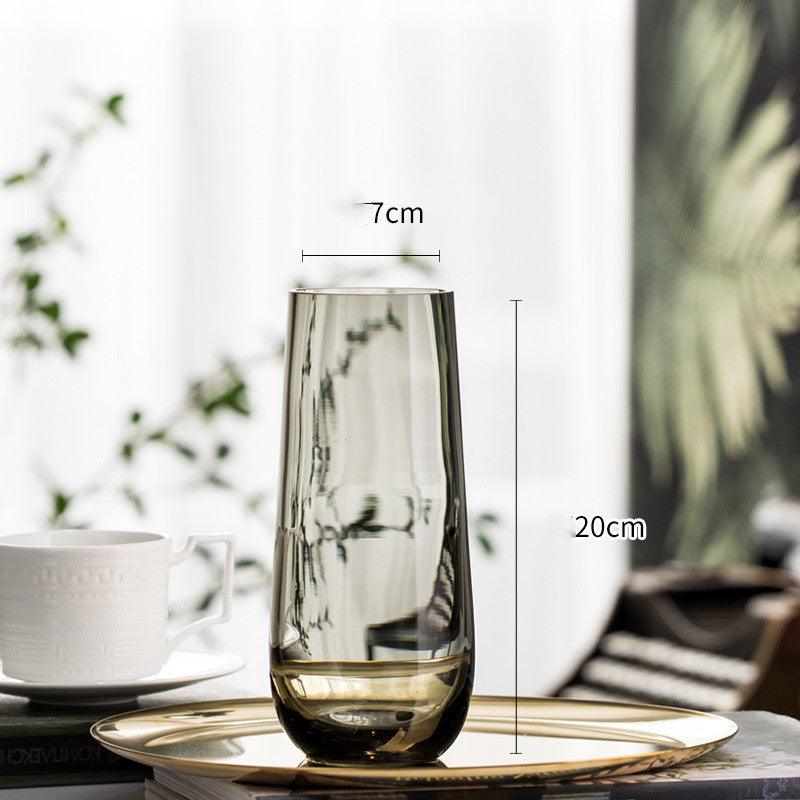 Nordic Modern Minimalist Countertop Living Room Dining Table Light Luxury Glass Vase - Pacisia