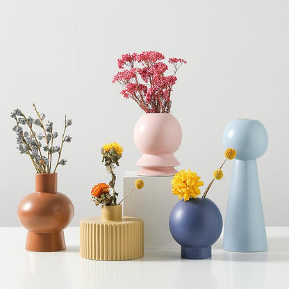 Nordic Morandi Ceramic Vase Ornament Decoration - Pacisia
