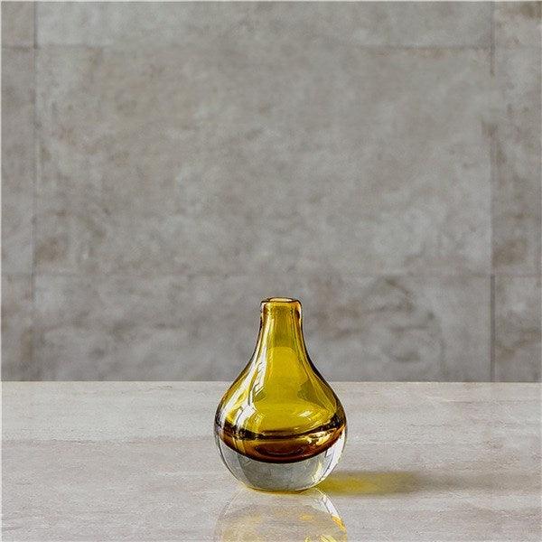 Nordic Simple Flat Glass Vase With Thick Bottom - Pacisia