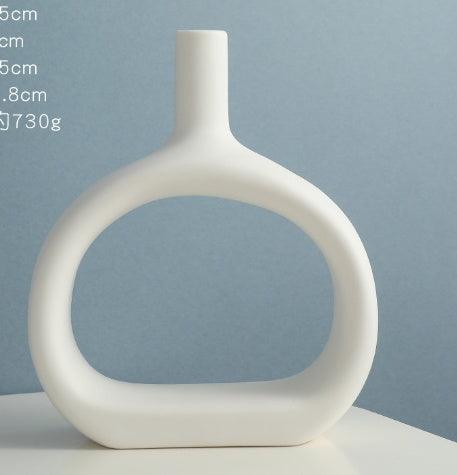 Nordic Style Heart Hollow Out Electroplated Ceramic Vase Decoration - Pacisia
