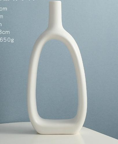 Nordic Style Heart Hollow Out Electroplated Ceramic Vase Decoration - Pacisia