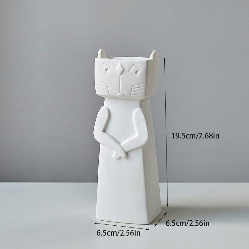 Nordic Style White Ceramic Vase Decoration - Pacisia